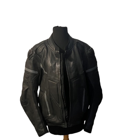 Cortech Apex Mens Leather Motorcycle Jacket Black, Size 2XL, Made In Pakistan - Picture 1 of 16
